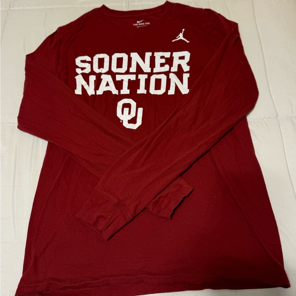 Nike, Oklahoma Sooners x Michael Jordan Long Sleeve T Shirt, Women’s Small
